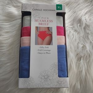 NWT Carole Hochman 5-Pack Seamless Silky Soft Brief (XL)